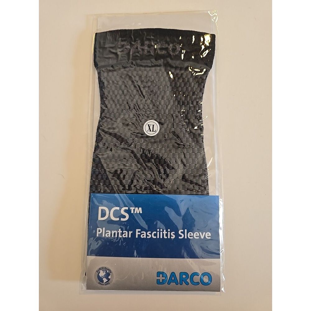 Darco DCS Plantar Fasciitis Sleeve XL Supportive Arch Compression Sleeve Black